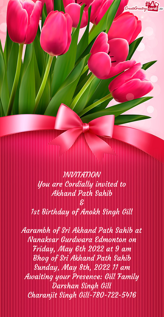 1st Birthday of Anokh Singh Gill
