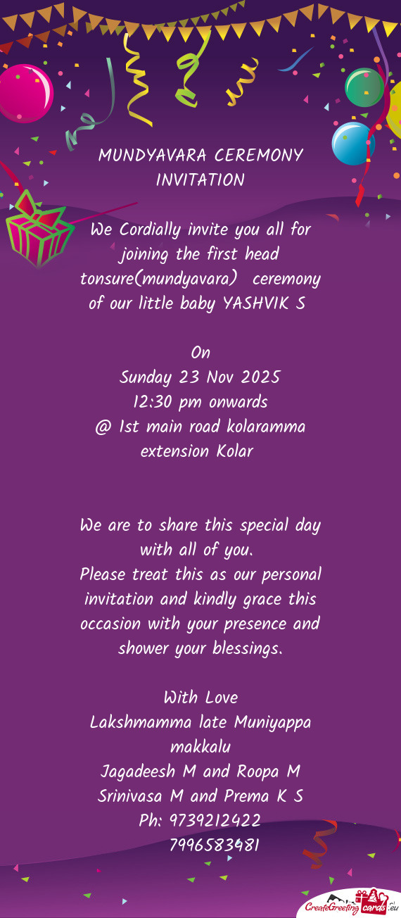 @ 1st main road kolaramma extension Kolar