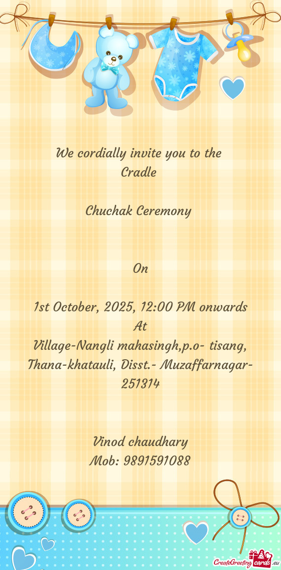1st October, 2025, 12:00 PM onwards