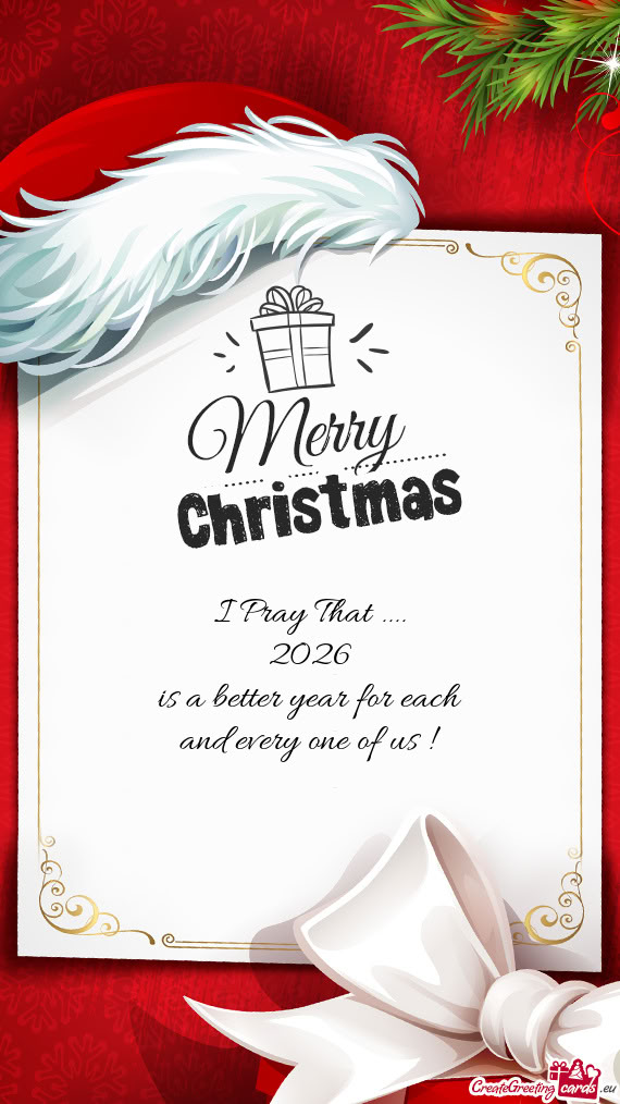 2026 is a better year for each and every one of us