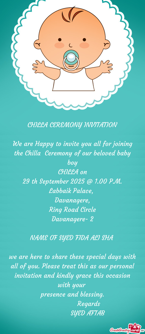 29 th September 2025 @ 1.00 P.M