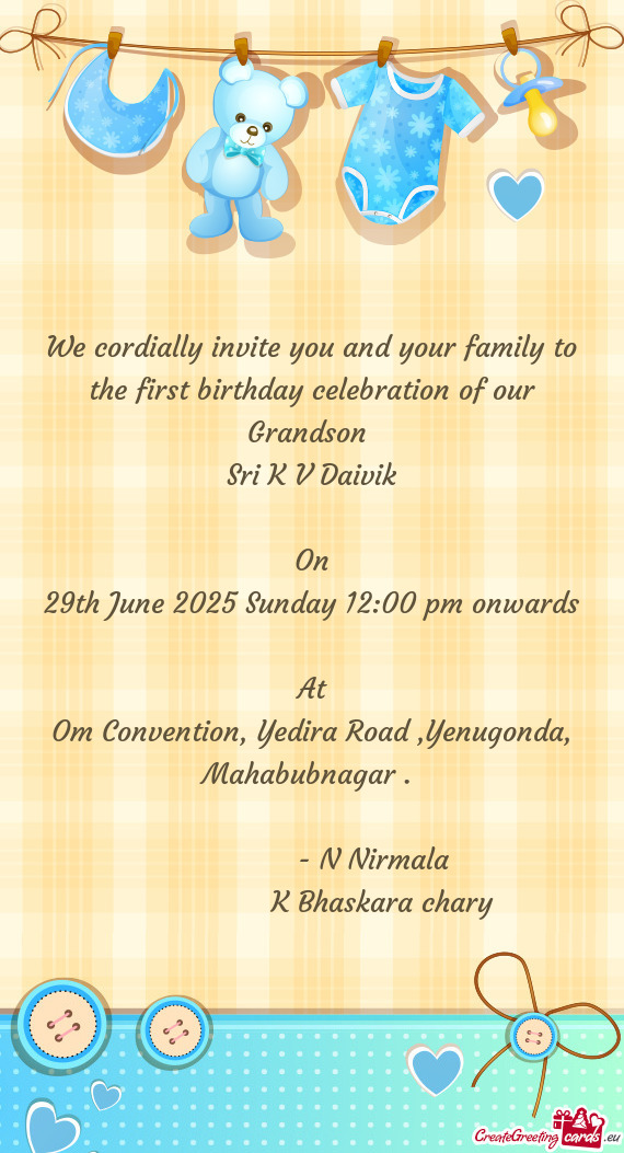 29th June 2025 Sunday 12:00 pm onwards