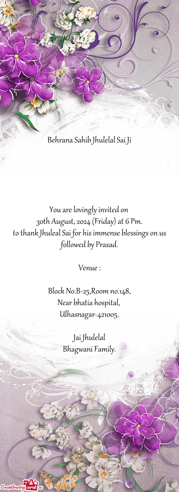 30th August, 2024 (Friday) at 6 Pm