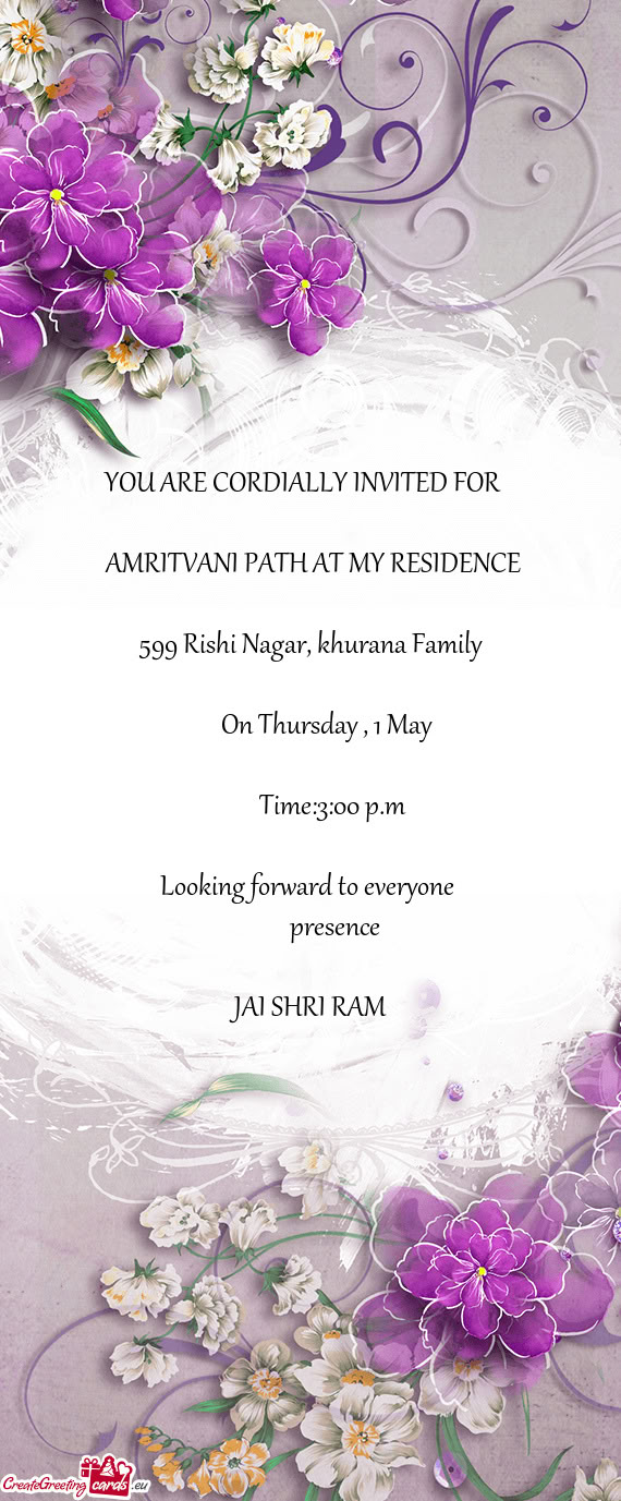 599 Rishi Nagar, khurana Family