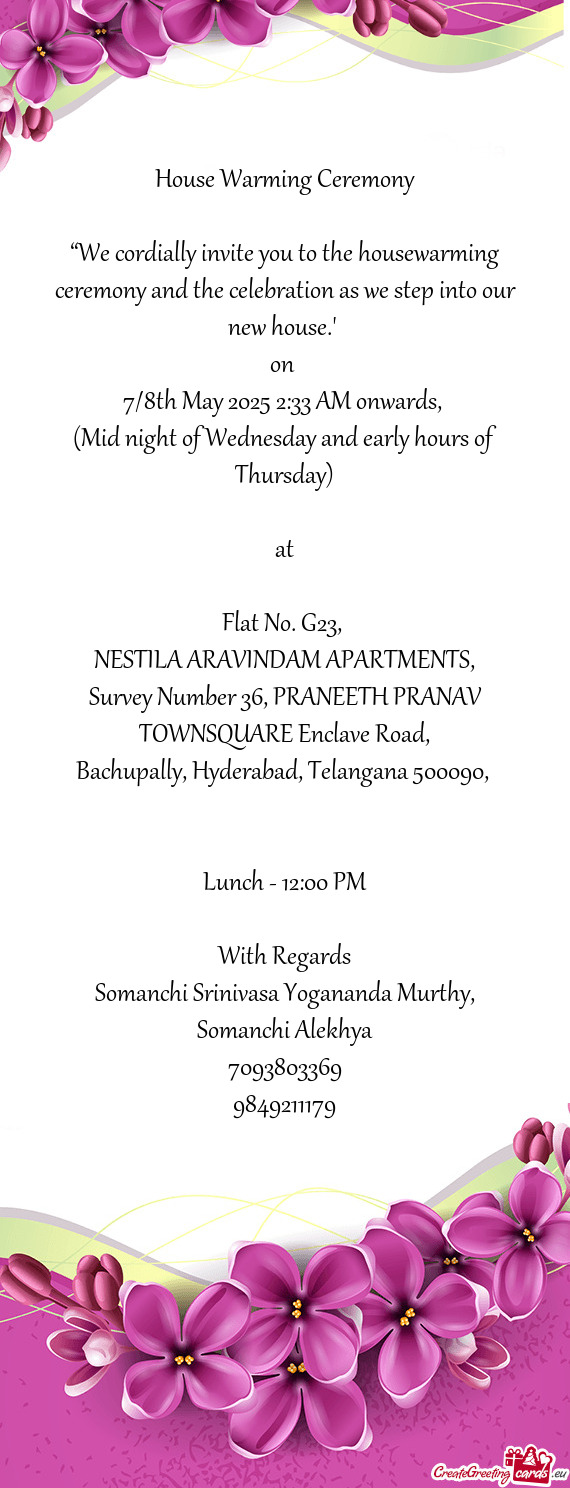 7/8th May 2025 2:33 AM onwards