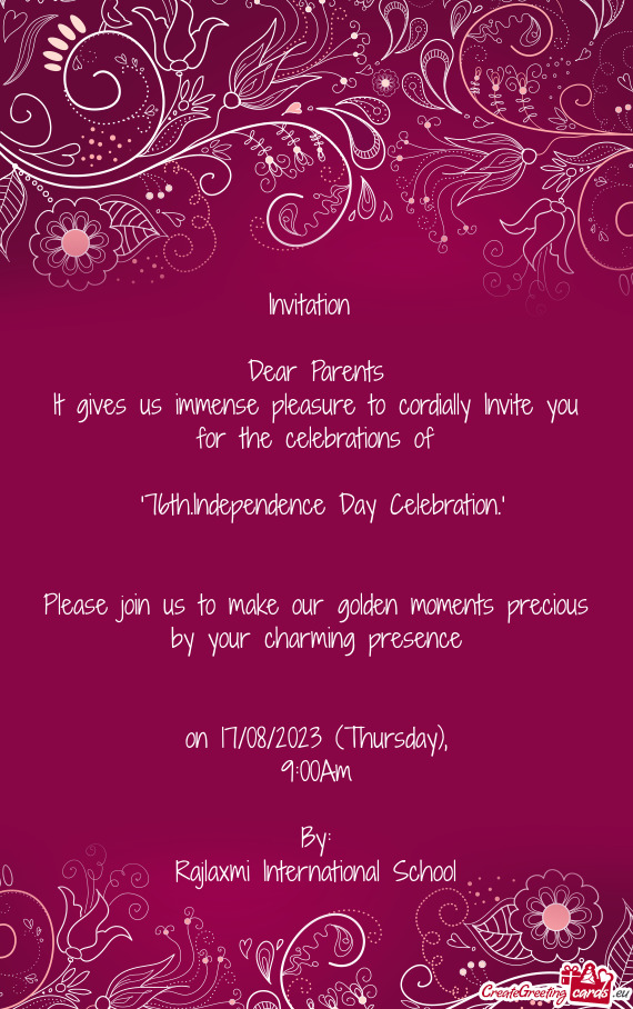 "76th.Independence Day Celebration."