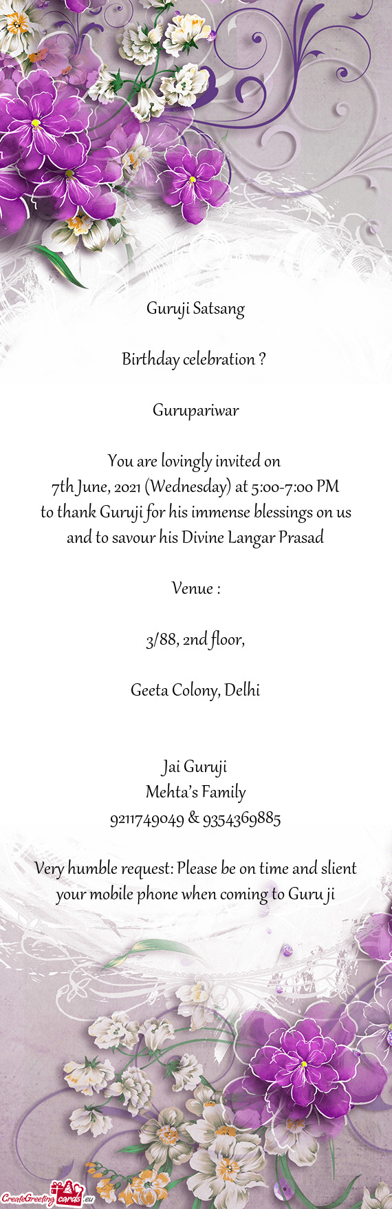 7th June, 2021 (Wednesday) at 5:00-7:00 PM