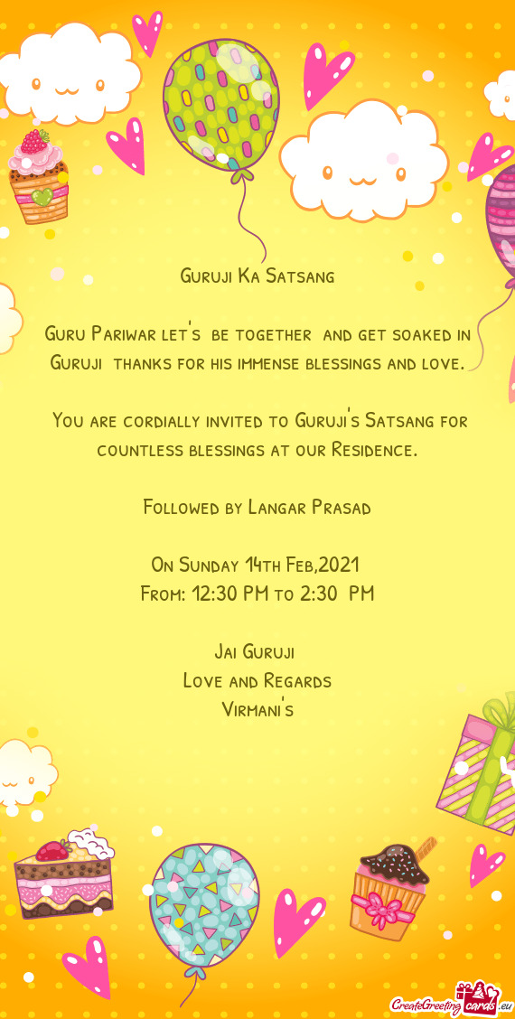 Guruji Ka Satsang Guru Pariwar let's be together and get soaked in