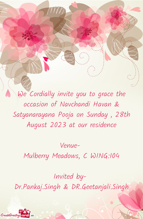 8th August 2023 at our residence