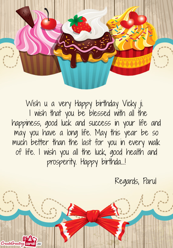 Happy Birthday Vicky! Elegang Sparkling Cupcake GIF Image. — Download on  Funimada.com