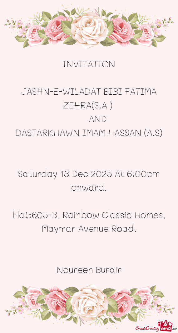 A )   AND DASTARKHAWN IMAM HASSAN (A