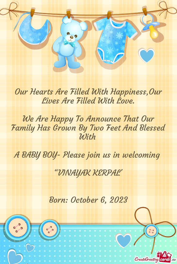 A BABY BOY- Please join us in welcoming