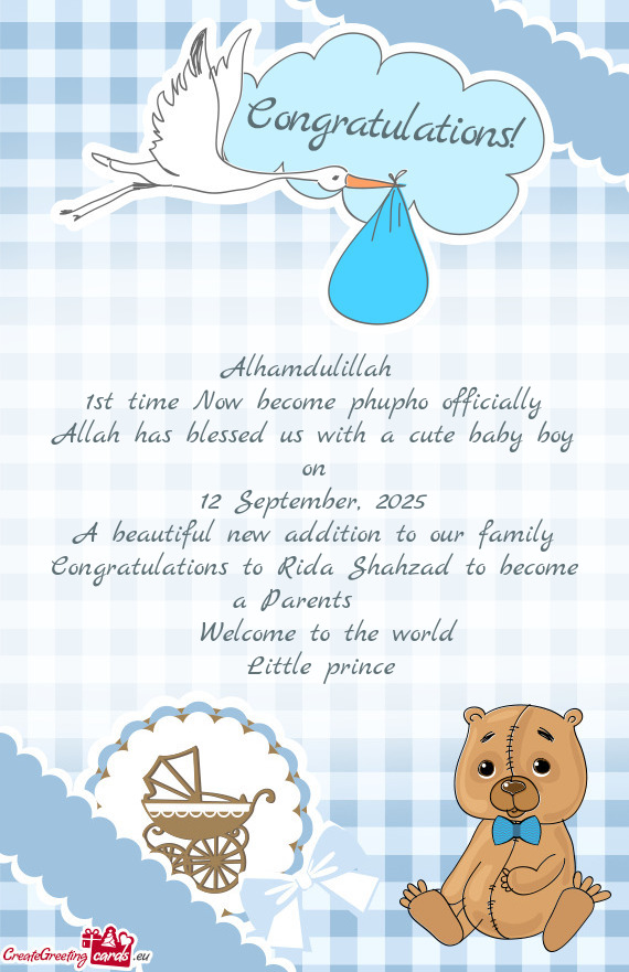 A beautiful new addition to our family Congratulations to Rida Shahzad to become a Parents😍❤️