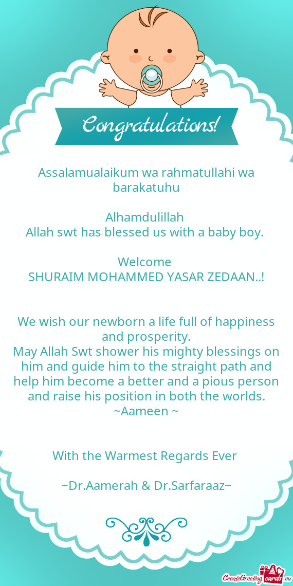 ~Aameen ~
 
 
 With the Warmest Regards Ever 
 
 ~Dr