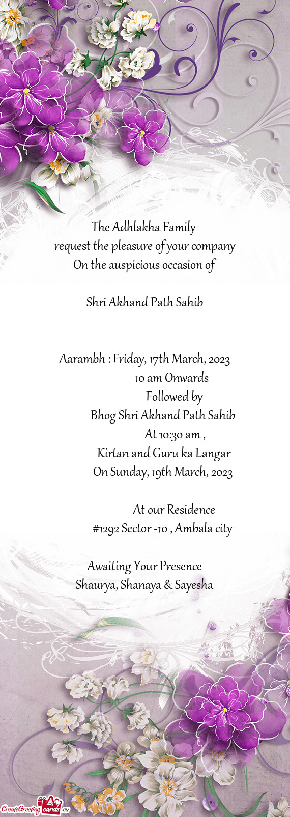 Aarambh : Friday, 17th March, 2023