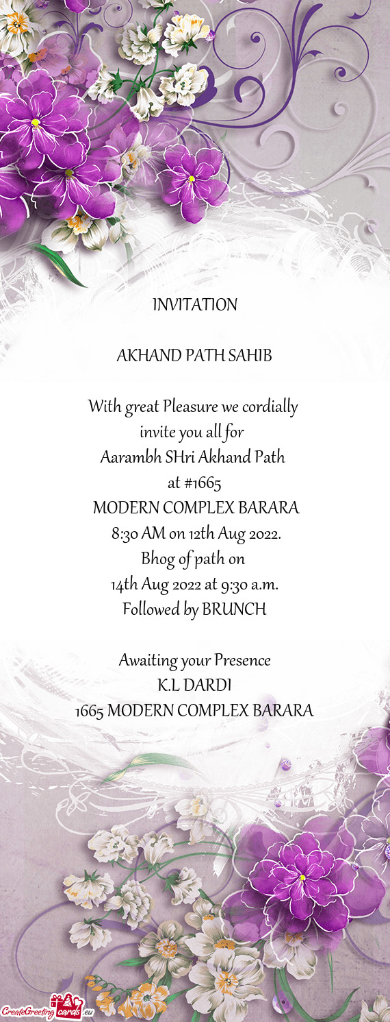 Aarambh SHri Akhand Path