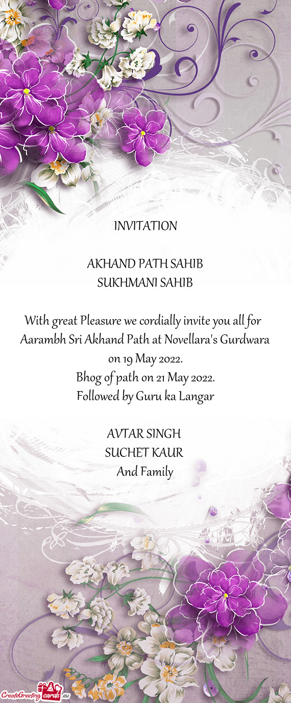 Aarambh Sri Akhand Path at Novellara