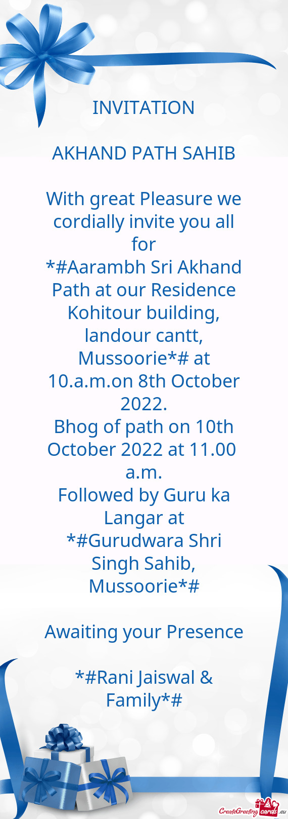#Aarambh Sri Akhand Path at our Residence Kohitour building, landour cantt, Mussoorie*# at 10.a.m.o