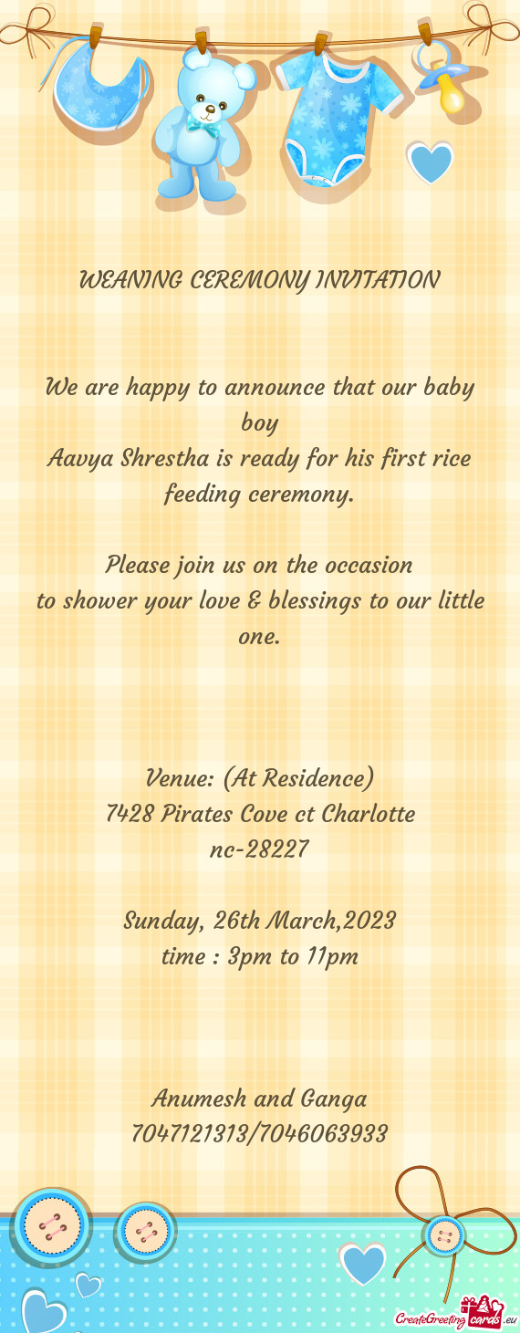 Aavya Shrestha is ready for his first rice feeding ceremony
