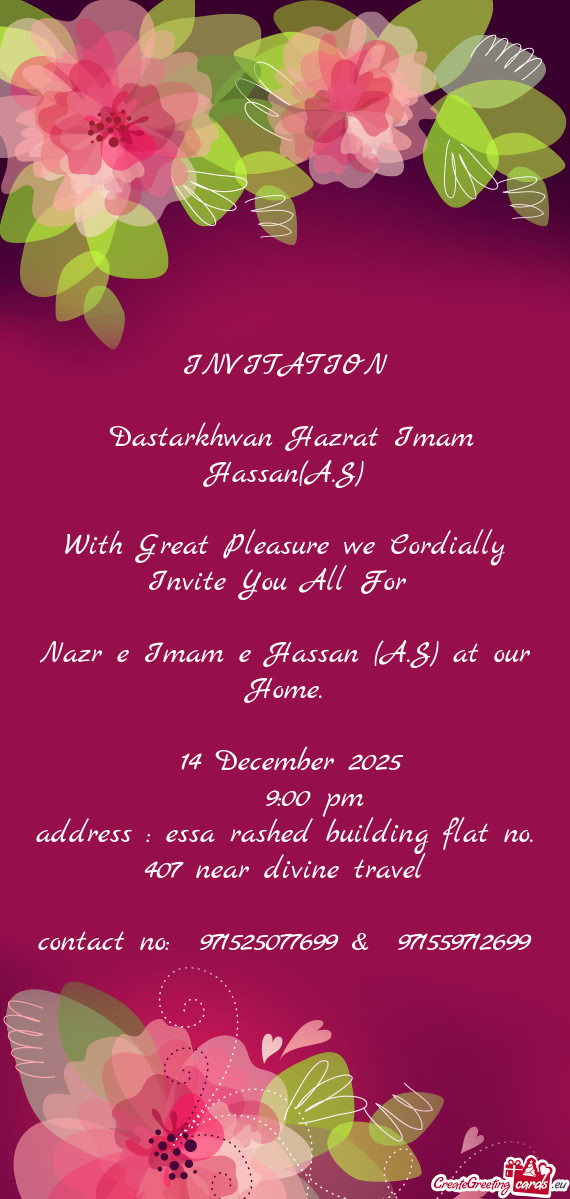 Address : essa rashed building flat no. 407 near divine travel