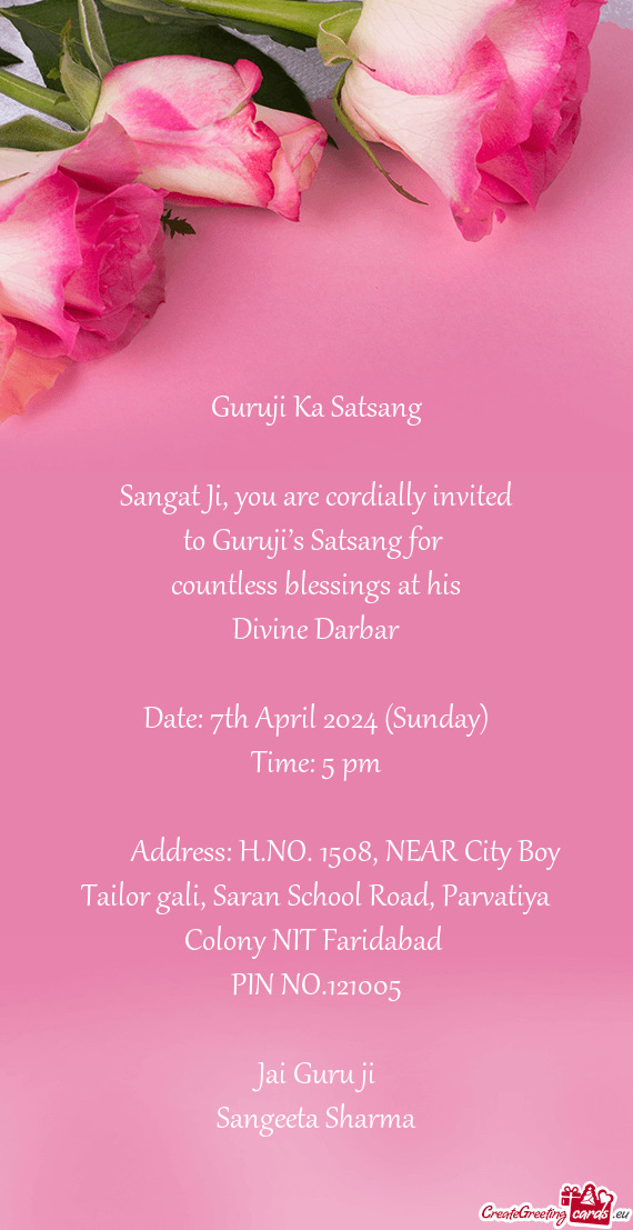 Address: H.NO. 1508, NEAR City Boy Tailor gali, Saran School Road, Parvatiya Colony NIT Far