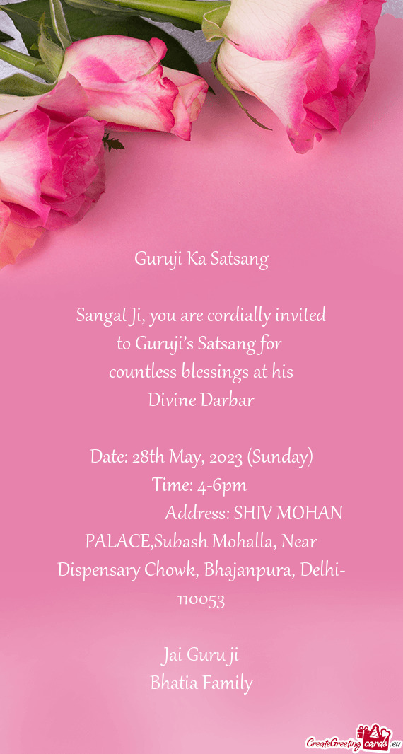 Address: SHIV MOHAN PALACE,Subash Mohalla, Near Dispensary Chowk, Bhajanpur