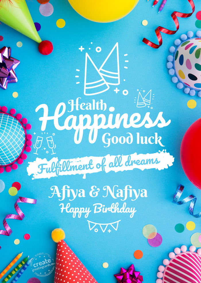 Afiya & Nafiya Happy Birthday