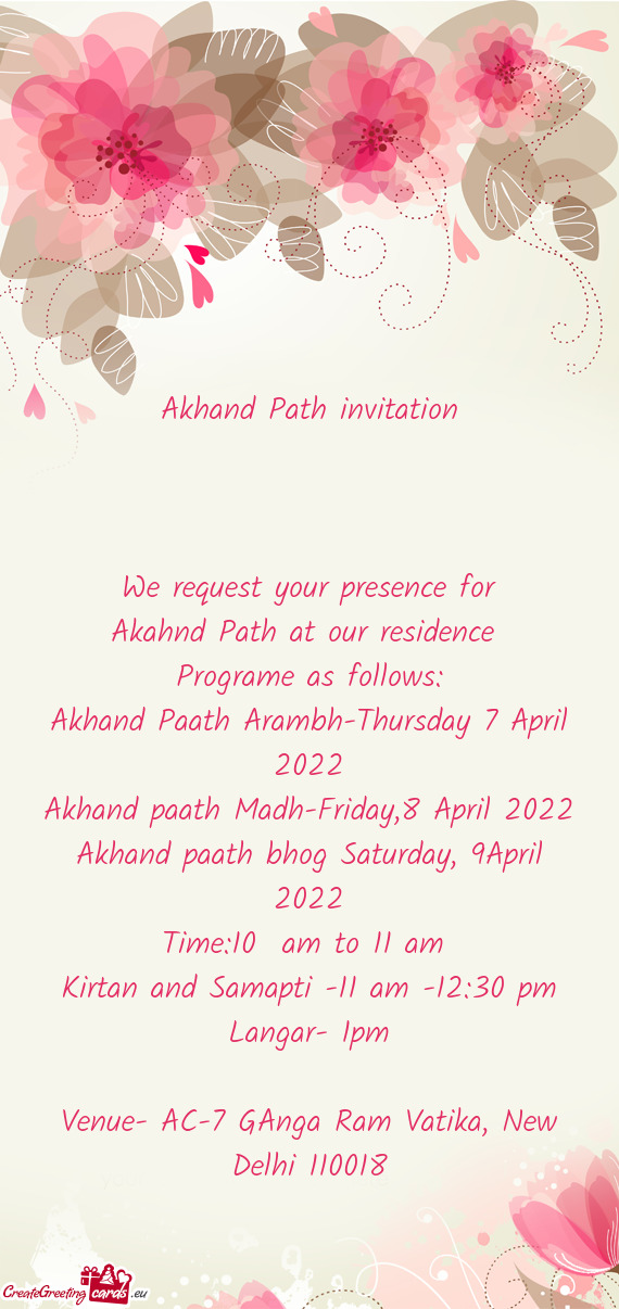 Akahnd Path at our residence