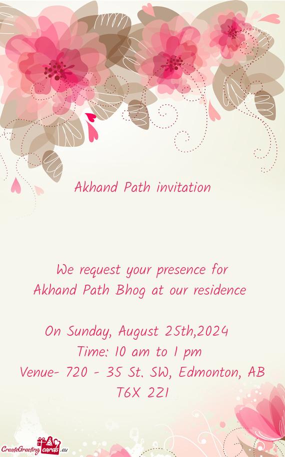 Akhand Path Bhog at our residence