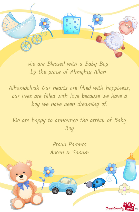 Alhamdolliah Our hearts are filled with happiness, our lives are filled with love because we have a