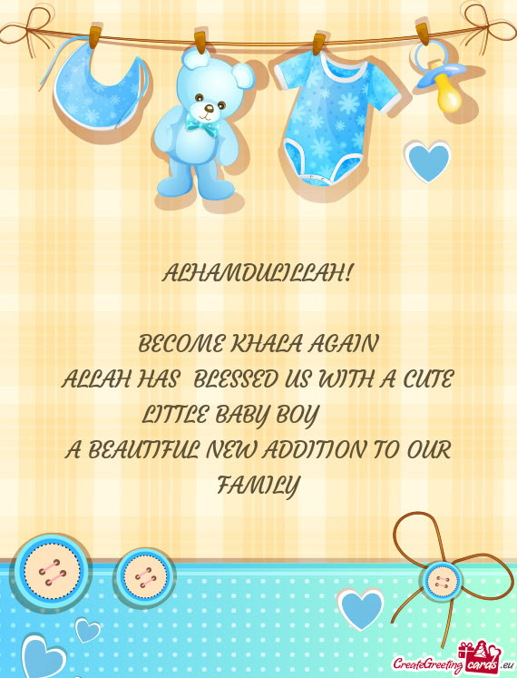 ALHAMDULILLAH! BECOME KHALA AGAIN ALLAH HAS BLESSED US WITH A CUTE LITTLE BABY BOY 💙💙 A