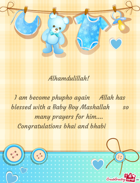 Alhamdulillah!  I am become phupho again 😍 Allah has blessed with a Baby Boy Mashallah😍😍