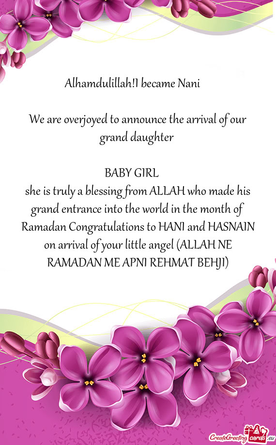 Alhamdulillah!I became Nani❤️