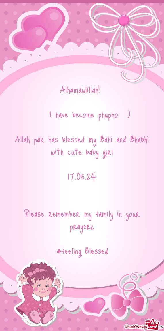 Alhamdulillah!   I have become phupho