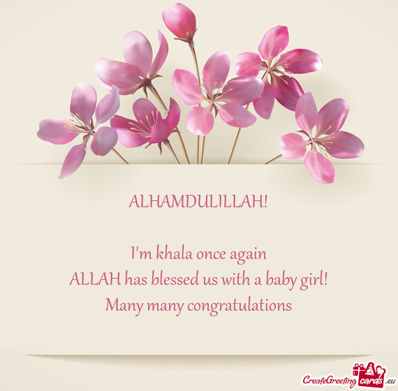 ALHAMDULILLAH! I'm