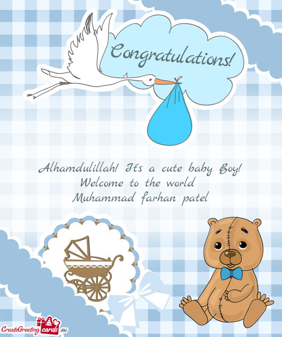 Alhamdulillah! It's a cute baby Boy! Welcome to the world