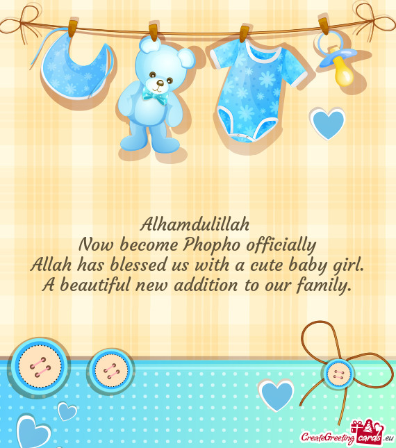 Alhamdulillah Now become Phopho officially Allah has blessed us with a cute baby girl