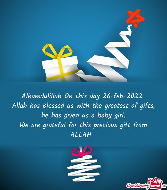 Alhamdulillah On this day 26-feb-2022
