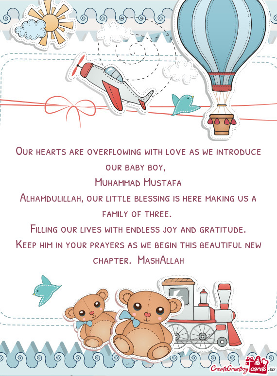 Alhamdulillah, our little blessing is here making us a family of three.💕