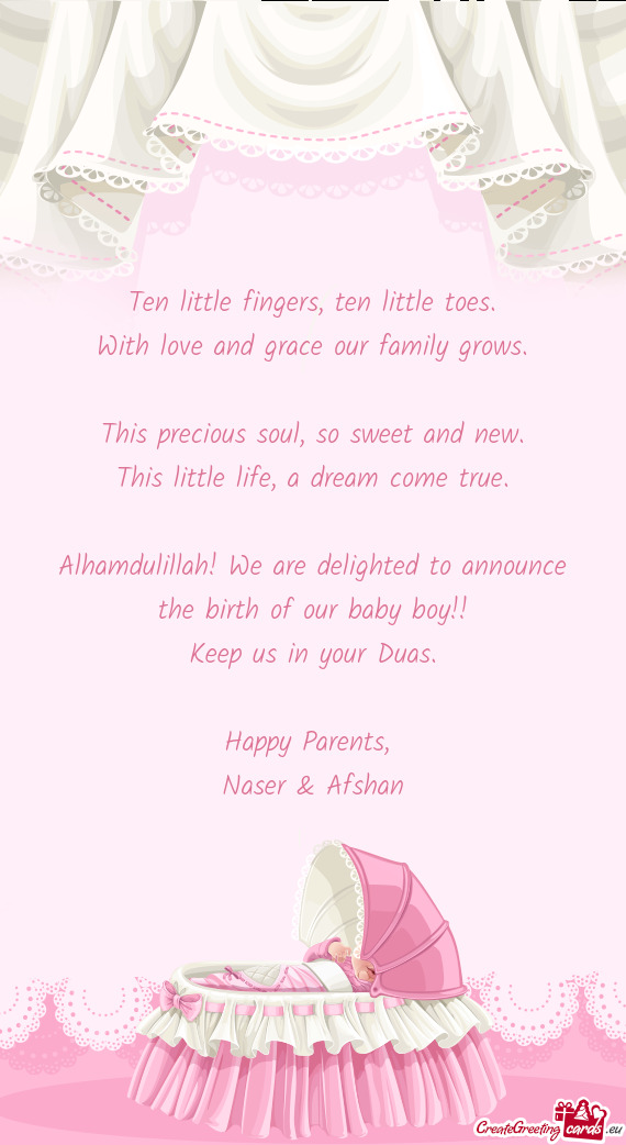 Alhamdulillah! We are delighted to announce the birth of our baby boy