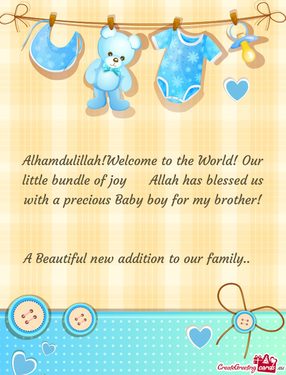 Alhamdulillah!Welcome to the World! Our little bundle of joy🥰😘Allah has blessed us with a prec