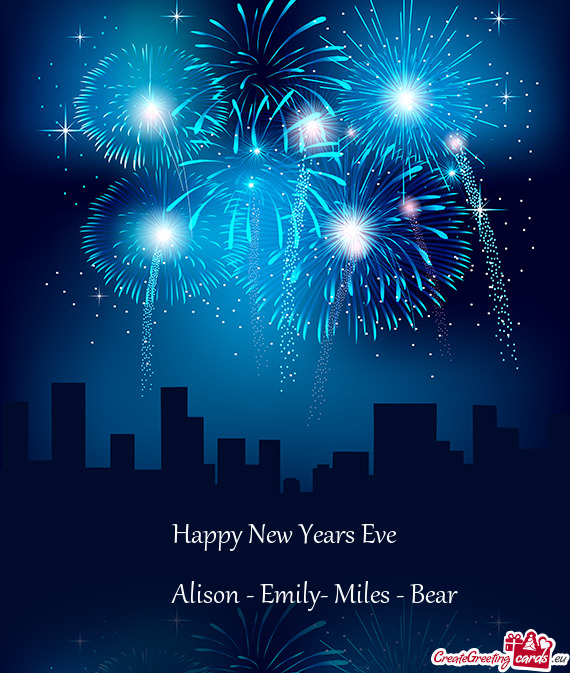 Alison - Emily- Miles - Bear