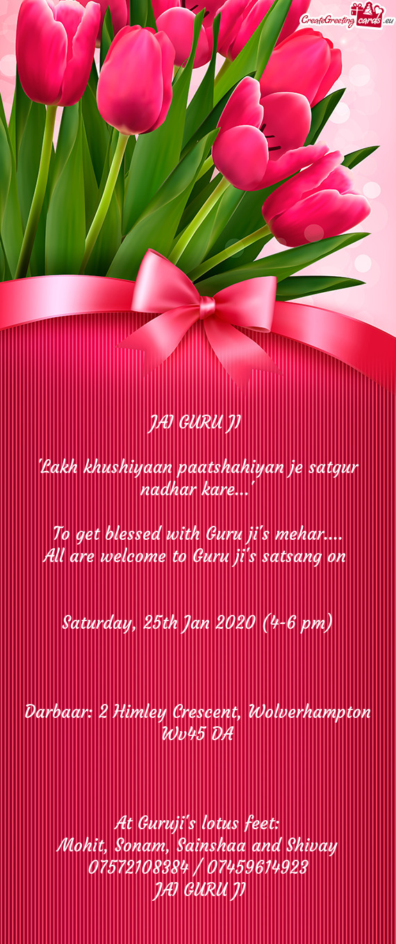 All are welcome to Guru ji