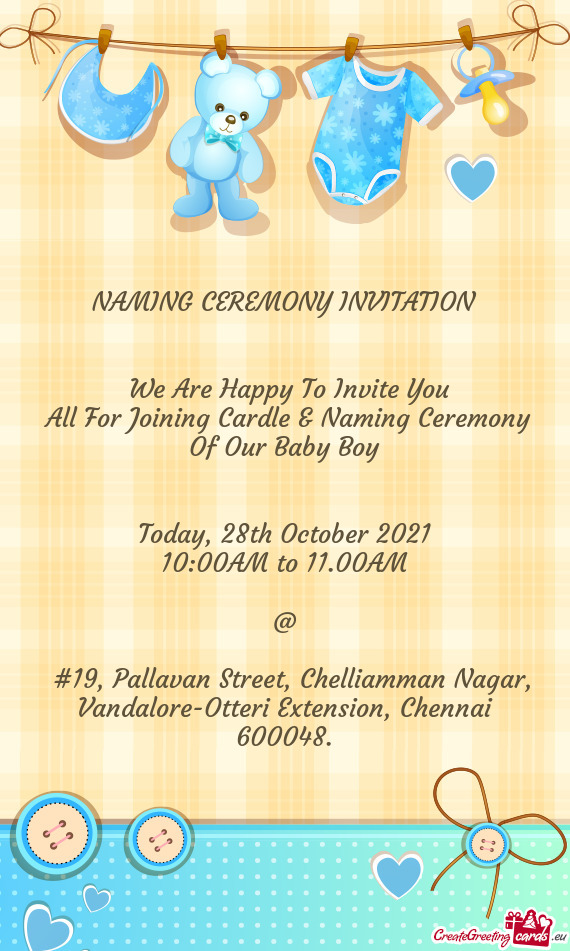 All For Joining Cardle & Naming Ceremony Of Our Baby Boy