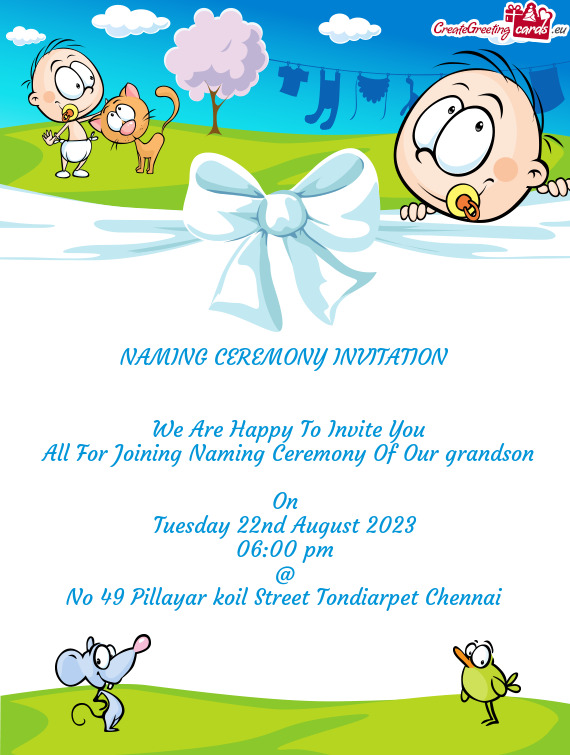 All For Joining Naming Ceremony Of Our grandson