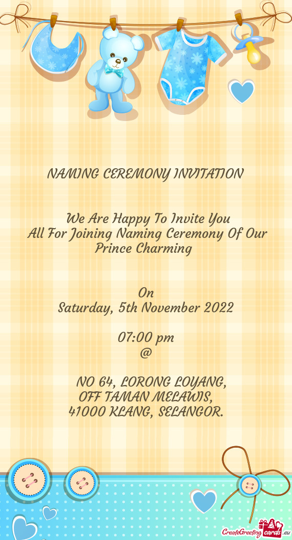 All For Joining Naming Ceremony Of Our Prince Charming