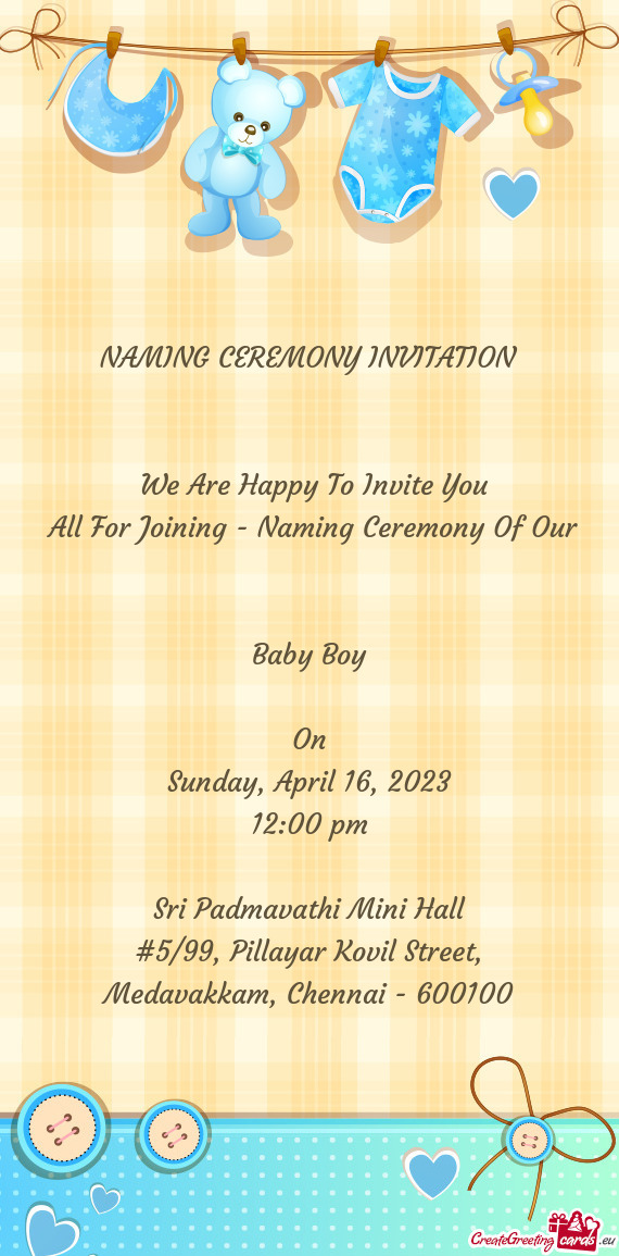 All For Joining - Naming Ceremony Of Our
