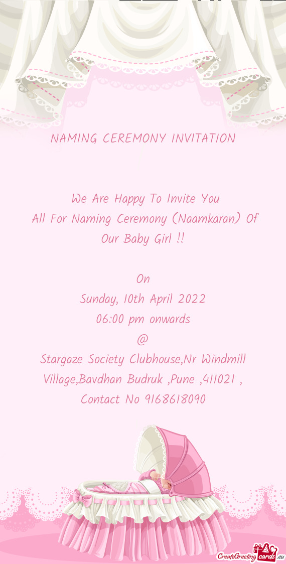 All For Naming Ceremony (Naamkaran) Of Our Baby Girl