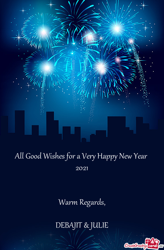 All Good Wishes for a Very Happy New Year