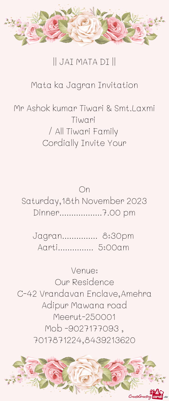 / All Tiwari Family
